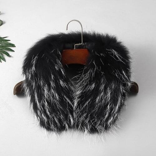 100% Real Fur Collar for Parkas Coats Black Luxury Warm Natural Raccoon Scarf Women 60 70 cm Jackets Coat Fur Collar Scarves