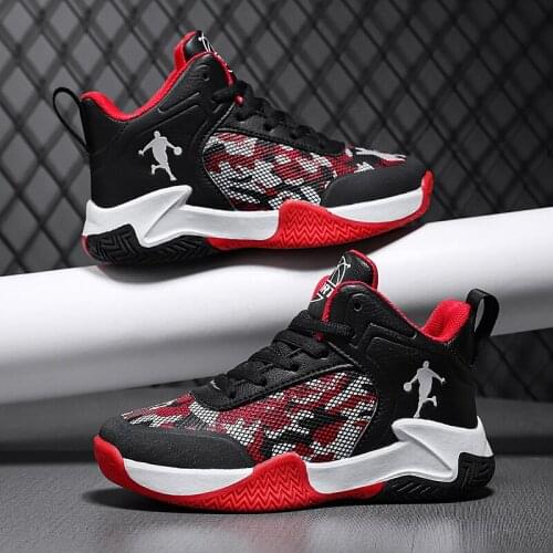 High Top Soft Boys Kids Basketball Shoes Non-slip Wearable Kids Sneakers Comforthable Children Sports Shoes Boy Basket Trainer