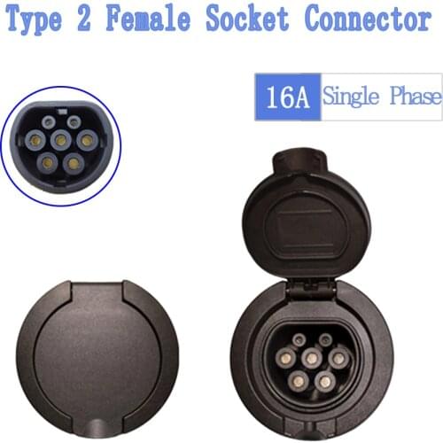 Best Quality Electric Vehicle Charging Socket IEC 62196-2 16Amp Type 2 Female Connector Outlet