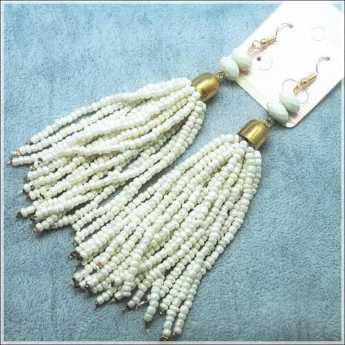 Charms womens earring sets glass material for ethnic style volk shape size 125mm length many colors availables