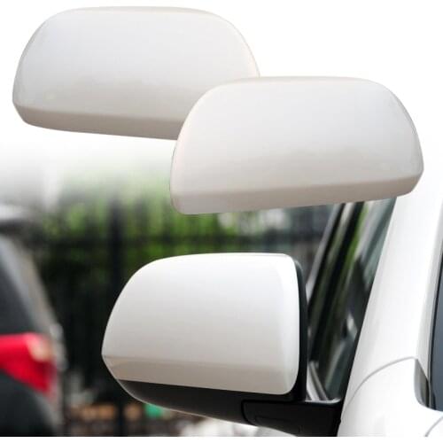 1 Pair White Left & Right Car Side Wing Rearview Mirror Cover Cap Decor Fit for Toyota Highlander 2008 2009 2010 2011 2012 2013