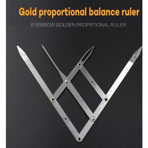 1pcs Stainless steel Golden Ratio Ruler CALIPERS Eyebrow Microblading Permanent Makeup Measure Tool Mean Golden Eyebrow DIVIDER