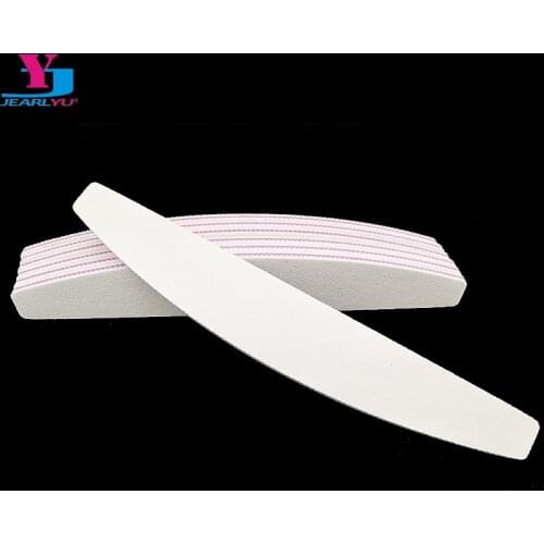 High Quality 10pcs Strong Thick Nail Files Nagel Vijlen 100/180 Curve Banana Nail Art Care Lime a Ongles Manicure Nails Buffers