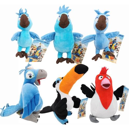 10PCS Rio the Movie Plush Jewel Pedro Rafael Nico Baby Bird Savannah Jasmine Bobby 6-11" 15-28CM Plush Doll