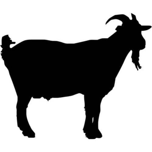 13.8*11.5CM Farm Animal Goat Funny Car Body Decal Personality Car Stickers Accessories Black/Silver C9-1989