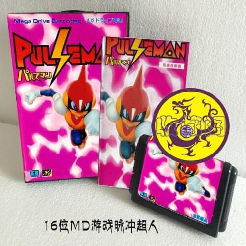 Pulse Man 16 bit SEGA MD Game Card Boxed With Manual For Sega Mega Drive For Genesis