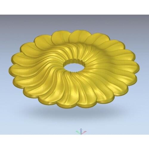 3d model relief for cnc in STL file format rosette_29
