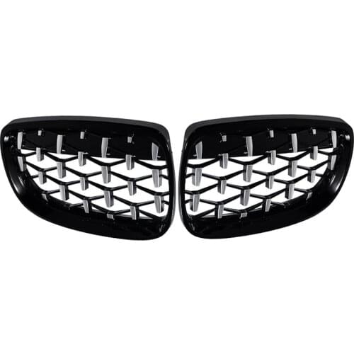 51712155451 2Pcs/Set ABS Car Front Kidney Diamond Grill Decoration 51712155450 Fit For BMW 3-Series M3 E92 E93 2008 2009 2010
