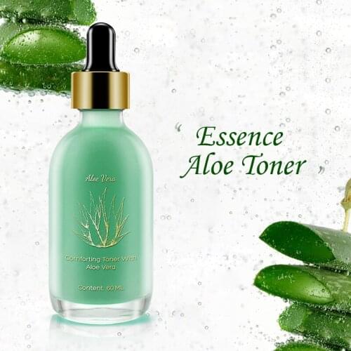 60ml Aloe Soothing Toner Comfortable Moisturizing Softening toner facial skin care products beauty essence aloe toner face toner