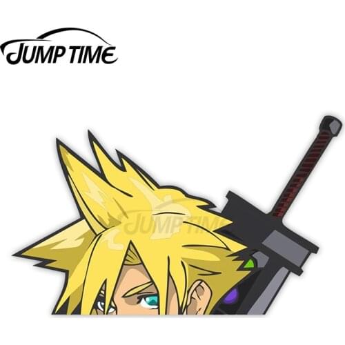 JumpTime 13 x 7.5cm Cloud Peace Peek Peeking Peekers Peekabo Window Vinyl Car Bumper Anime Stickers Fantasy Windshield Car Wrap