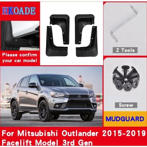 Car Fender Mud Flaps For Mitsubishi Outlander 3rd 3 Gen 2016-2019 Mudguards Splash Guards Fender Mudflaps Car Fender Accessories
