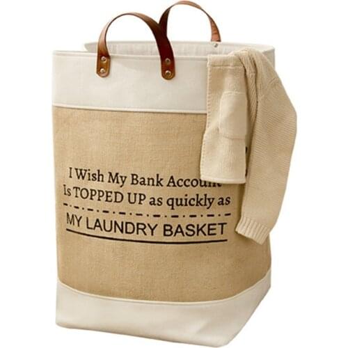 Large Waterproof Collapsible Laundry Basket Dirty Clothes Hamper Printed Foldable Storage Bin Sundries Sorter Basket