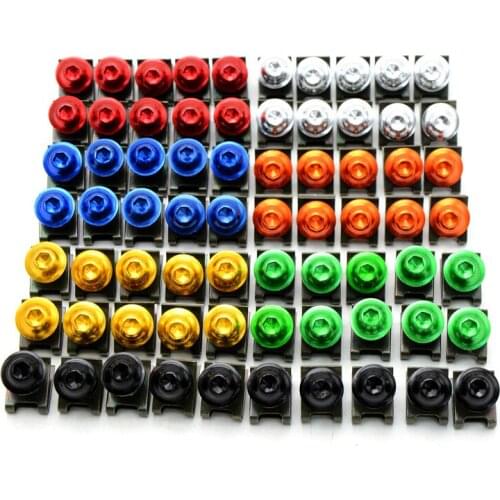 10 piece Motorcycle Motorbike M6 6mm Fairing Bolts Spire Speed Fastener Clips Screw Spring Nuts for kawasaki HONDA YAMAHA