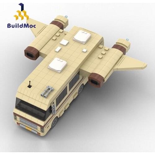 Buildmoc Star Movie Creator Expert Spaceballs Spacecraft MOC-35052 Technical Bus Car Building Blocks Ideas Toys For Boys 886 PCS