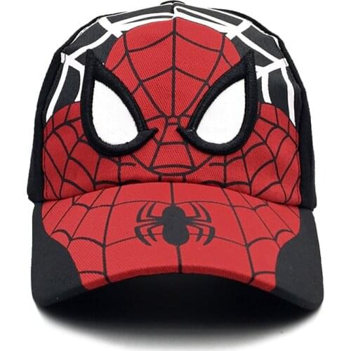 2021 New Spiderman kids Hat Marvel Anime Peaked Spiderman Baseball Cap Outdoor Cartoon Sun Hat baby boys birthday gifts toys