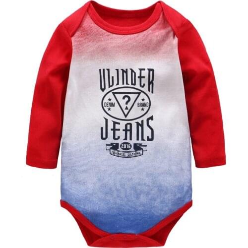 Vlinder Baby clothes Newborn Baby Boy Bodysuit Long Sleeves Romber All Seasons Clothing Stripes Printing Cotton Infant Bodysuits