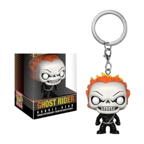FUNKO Marvels Ghost Rider Action Figures Keychain Toy Vinyl Model Toys for Children keyring Christmas Birthday Gifts