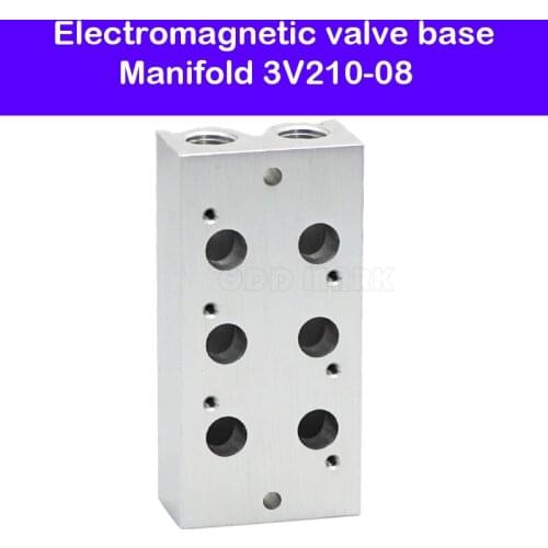 Solenoid valve base 3V210-08 connection manifold 200M series 2F3F4F5F6F7F8F9F10F bit connection