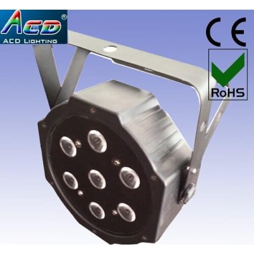 HOT 10* Lot 7*10w 4in1 rgba black color housing high power mini led stage flat par cans light 6pcs/Lots