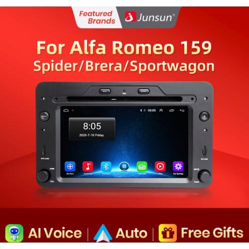 Junsun Android 10.0 DSP 2G+32G for Alfa Romeo 159 Brera Spider Sportwagon Car Radio Multimedia Player stereo GPS Carplay DVD