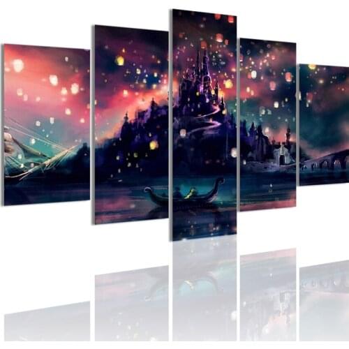 Great Hall Movies 5 Panels HD Canvas Painting Posters Wall Art Print Pictures for Living Room Interior Home Decoration Frame
