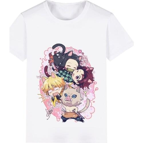 Kimetsu no Yaiba Demon Slayer Cosplay Costume Adult Kids Child Short Sleeve T-shirt T shirt