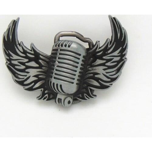 The cowboys of the west belt buckle the Wings microphone belt buckle fashion zinc alloy belt buckle with 4.0