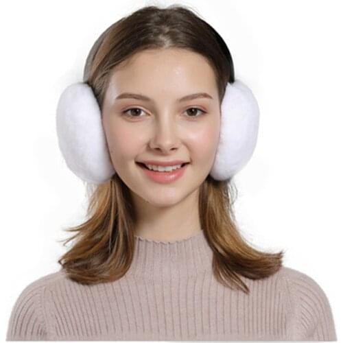 Best Selling Plush Female Winter Warm Earmuffs Earmuffs Rabbit Fur Ear Design Earmuffs Soft And Comfortable Earmuffs