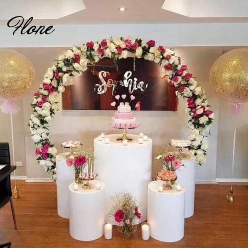 Flone Metal Wedding decoration pillars cake columns stand home party background cylinder pedestal stand wedding round table