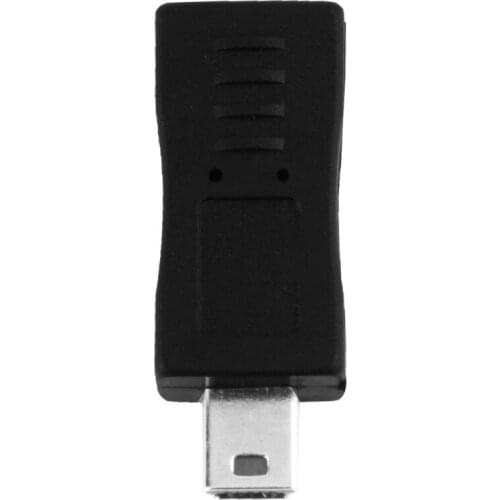 Micro Female TO Mini 5PIN Male Adapter Connector Converter Adaptor Black DHL 300 pcs