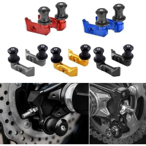 MT07 FZ07 CNC Aluminum Rear Axle Chain Adjuster Block Slider Swingarm Spool For Yamaha FZ-07 MT-07 2014-2021 2016 2017 2018 2019