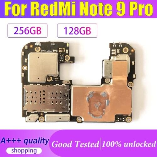 For Xiaomi Redmi Note 9 Pro Motherboard Original 128GB 256GB For Hongmi Redmi Note 9 Pro Logic Board Mainboard 6GB 8GB RAM