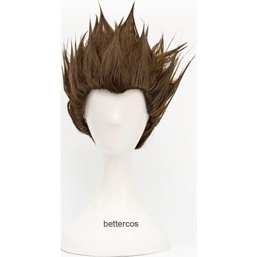 Anime Dr.STONE Taiju Oki Wigs Short Brown Heat Resistant Synthetic Hair Cosplay Wigs + Wig Cap