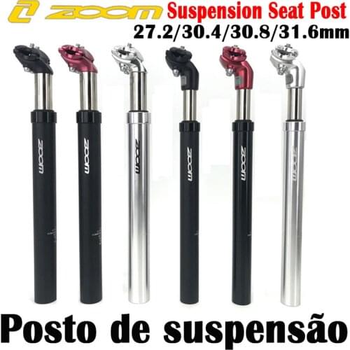 ZOOM Suspension Bicycle SeatPost 27.2x350mm 31.6x350mm MTB Seat Post Aluminium Bike Shock Absorption Damping Seat Tube