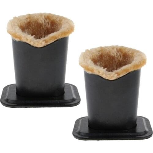 2Pcs Plush Lining Eyeglasses Holder PU Glasses Protective Stand Anti-Scratch