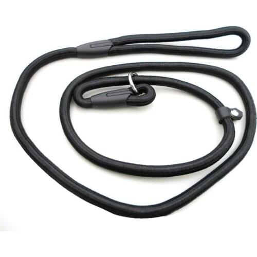 1.0*140cm Pet Dog Nylon Adjustable Loop Training Lead Collar Leash Traction Rope (Black)