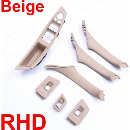 Right Hand Drive RHD For BMW 5 series F10 F11 520 525 Gray Beige Cream Black Car Interior Door Handle Inner Panel Pull Trim Cove