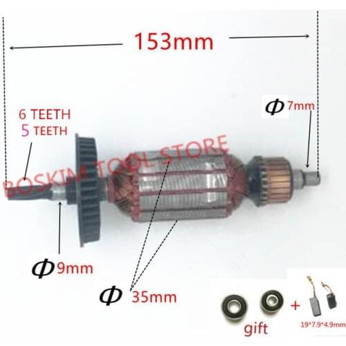 6 teeth 5 teeth 220-240V Anchor Armature rotor Replace for Bosch 24 GBH2-24DSR GBH2-24DFR GBH2SR GBH2-24RLE 1614010227
