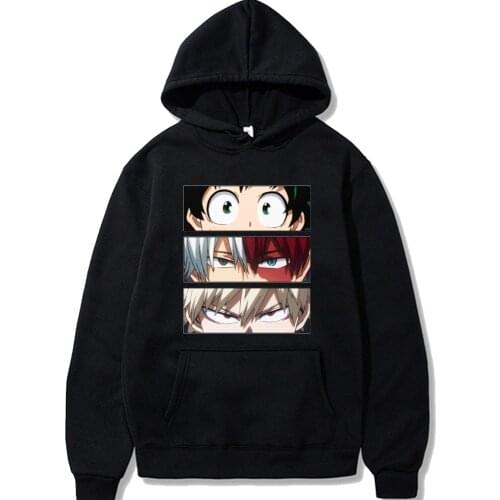 My Hero Academia Hoodie MHA Deku Todoroki Bakugo Eyes Unisex Clothes