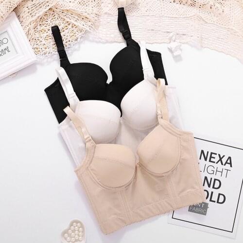 European American Style Sports Full Cup Bra Shaping Fish Bone Tube Top Backless Solid Color Cropped Tops Dance Camisole Y1240