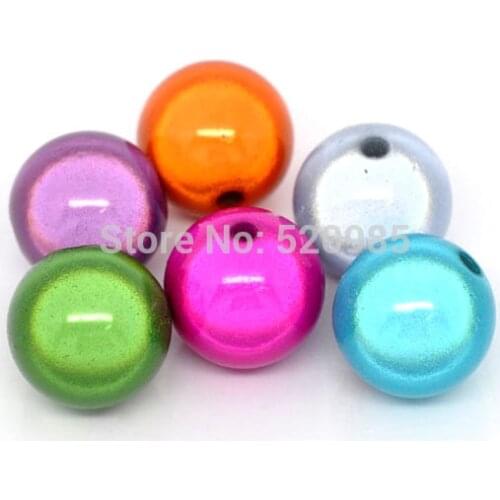 Top Quality 4 6 8 10 12mm Mixed Color 3D Illusion Miracle beads Acrylic Spacer beads NO.MB01