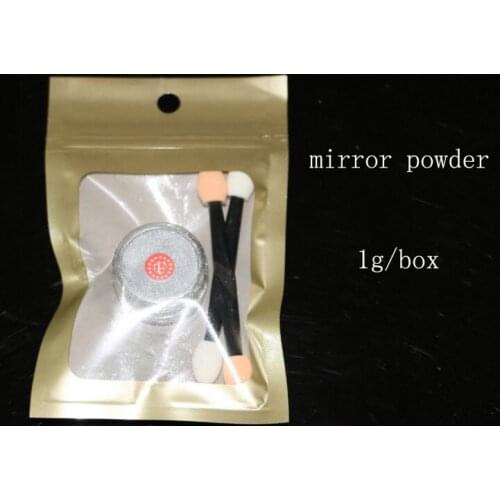 Mirror Powder 2 Boxes/Set 1g/box NEW! GOLD SILVER Mirror Chrome Powder Pigment for Nail Art Design - 2017 Nail Hot Sale