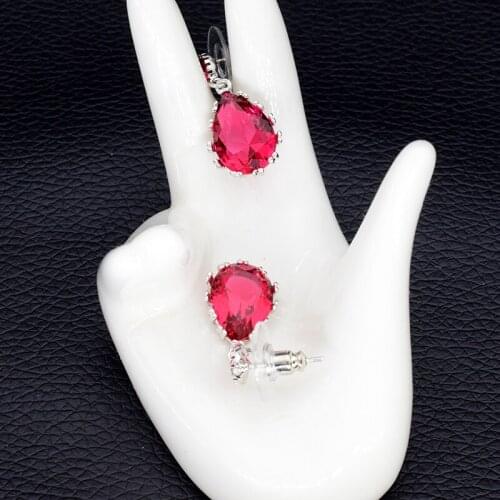 9 Color Shine Bright Crystal Water Drop Long Stud Earrings For Women Colorful CZ Studs Er001