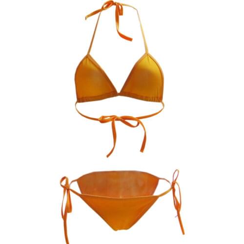 Bikini plus size swimwear women swimsuit women biquini bikinis Solid color Halter String Lace Briefs adjustable 13 colors Beach