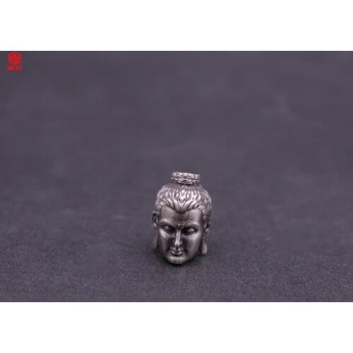 1PC Buddha Statue Retro White Copper EDC Paracord Beads Lanyard Pendants Knife Beads Umbrella Rope Cord Necklace Bracelet Beads
