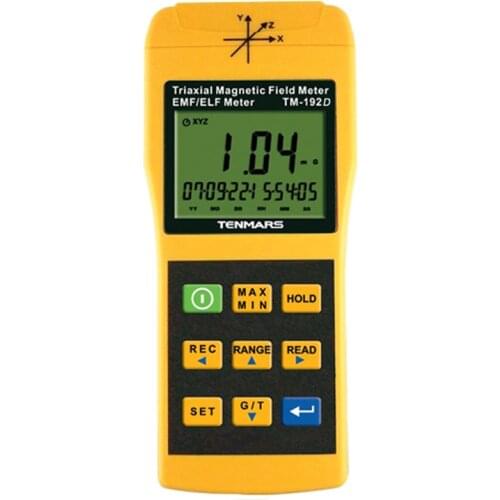TENMARS TM-192D 3-axis EMF Meter Use For Measuring Electromagnetic Fields of Extremely Low Frequency(ELF) of 30 to 300Hz