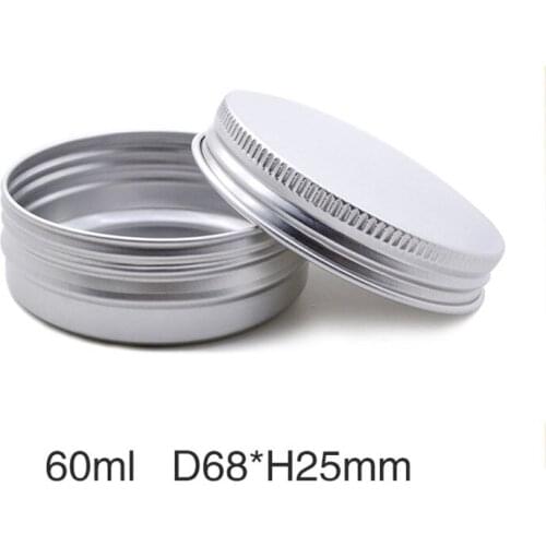 50PCS/LOT-60G Cream Jar,Aluminum Cosmetic Container,Empty Lotion Canister,Sample Mask Sub-bottling,Screw Cap Pot