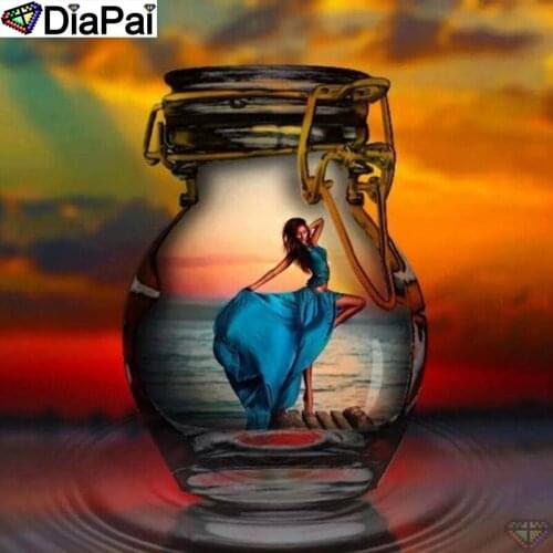 DIAPAI 5D Diamond Embroidery Needlework Kit "Beauty bottle view" Diy Diamond Painting Cross Stitch Home Decoration Gift A26136