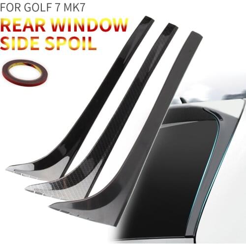Rear Window Side Spoiler For GOLF 7 MK7 ABS CARBON FIBER Side Wing Car-styling Stickers Rear Window Mirror Tail Auto Accessories