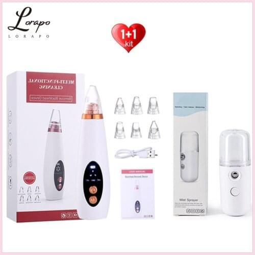Electric Blackhead remover Blackhead Acne Vacuum Cleaner Pores Beauty Skin Care Tool + USB Charging Steamer (Drop Shipping)
